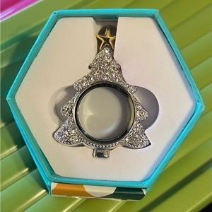 Origami Owl Silver Christmas Tree Locket